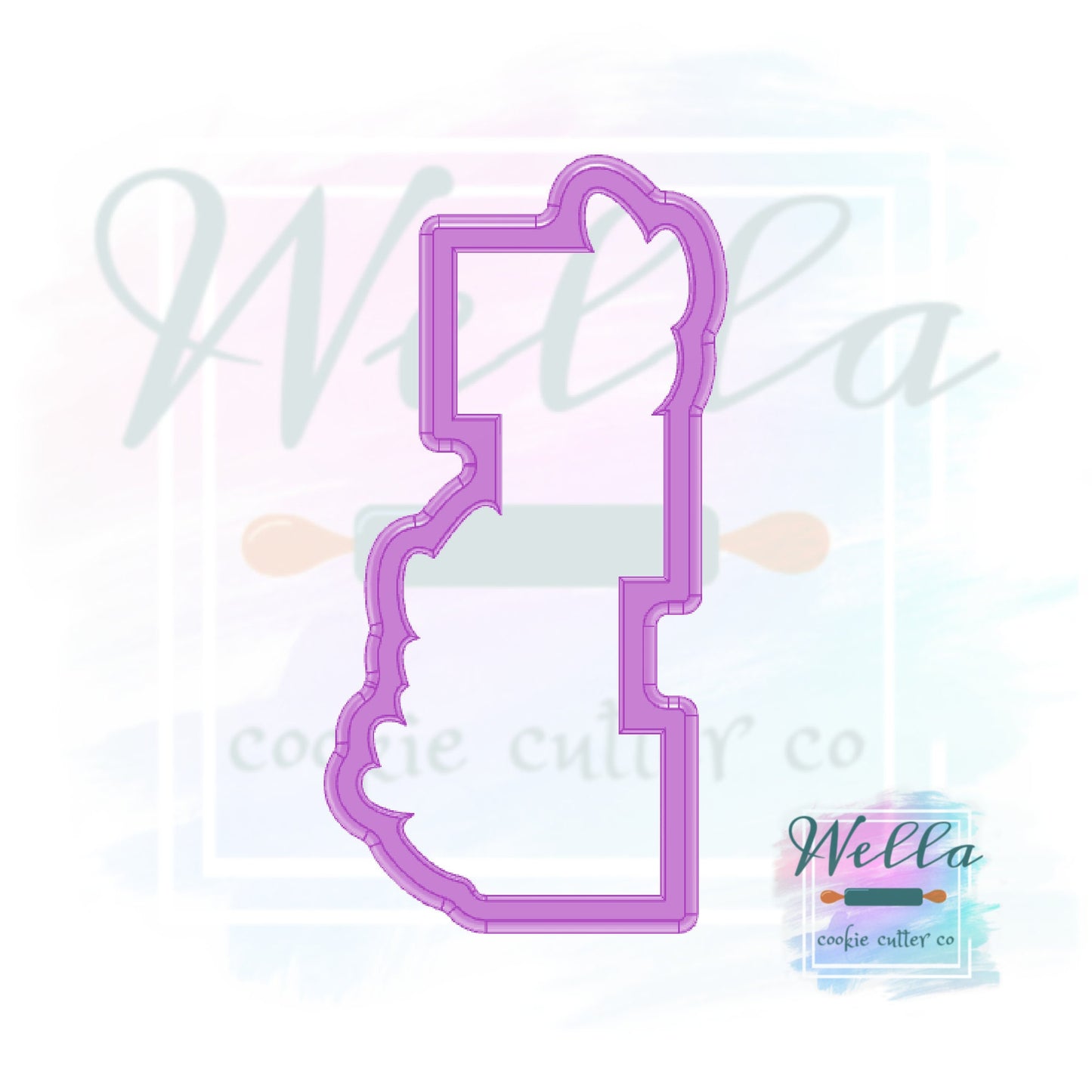 Baby Blocks with Greenery Cookie Cutter - Optional Stencil