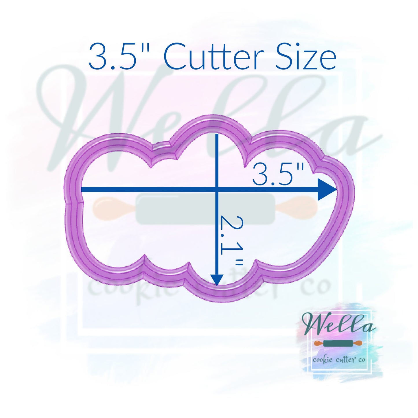 Number One Text Cookie Cutter - Lower Case with Optional Stencil
