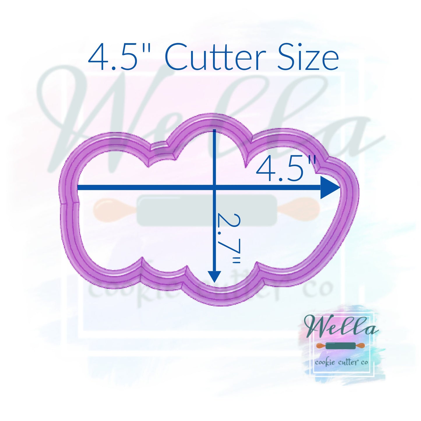 Number One Text Cookie Cutter - Lower Case with Optional Stencil