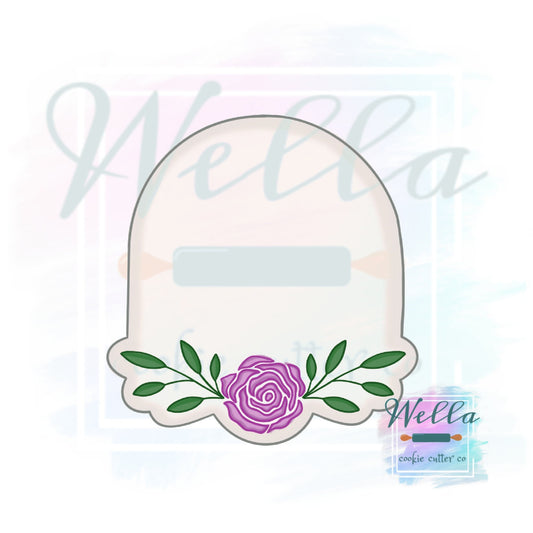 Simple Floral Arch Plaque Cookie Cutter