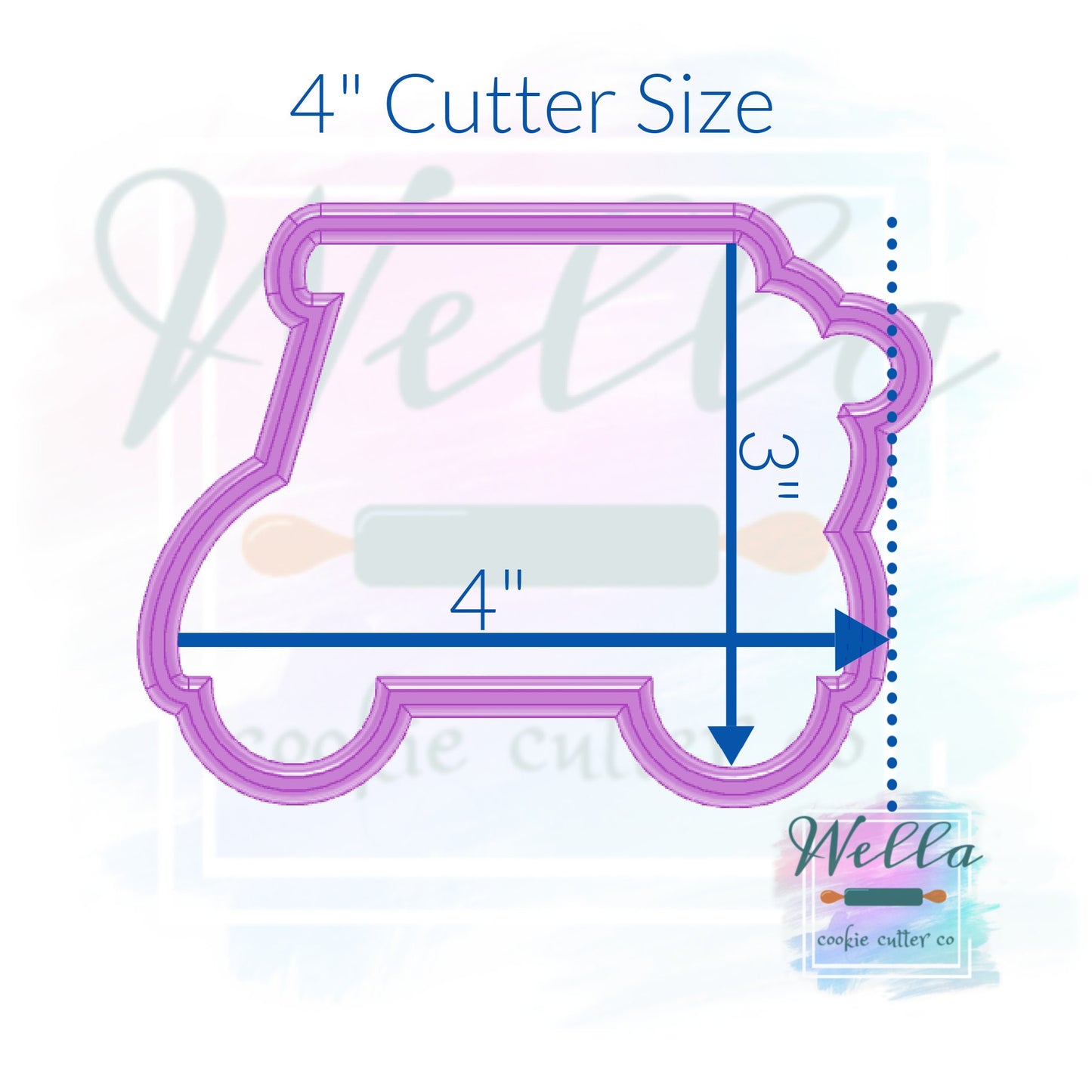 Golf Cart with Clubs Cookie Cutter, Golf Cookie Cutter, Father's Day Cookie Cutter, Dad Cookie Cutter