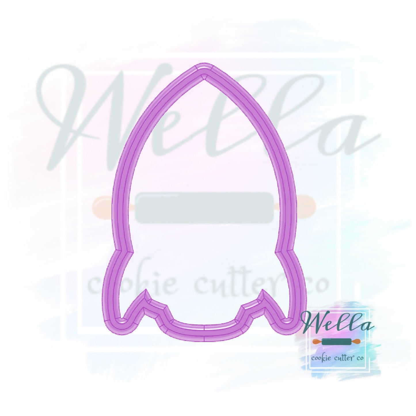 Space Rocket Chubby Cookie Cutter, Space Themed Cookie Cutter