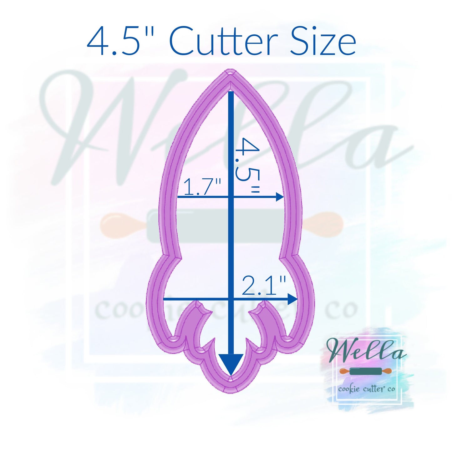 Space Rocket Skinny with Flame Cookie Cutter