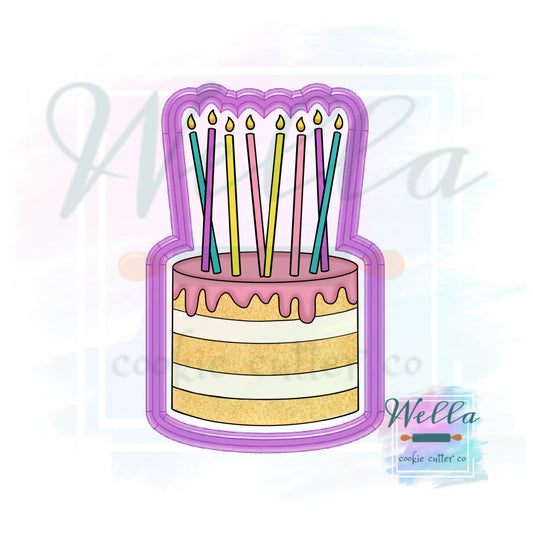 Birthday Cake with Candles Cookie Cutter