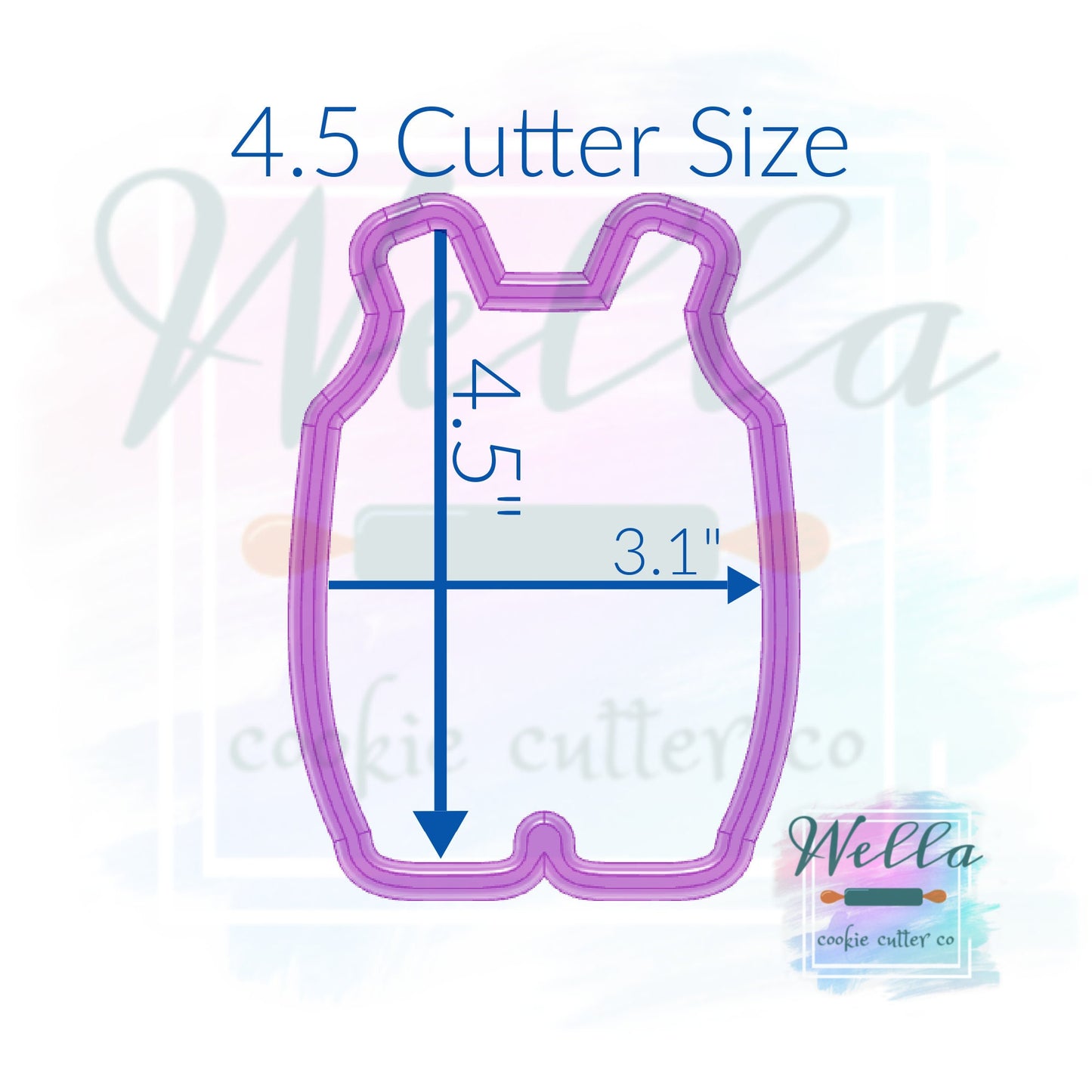 Baby Outfit with Suspenders Cookie Cutter, Baby Shower Cookie Cutter
