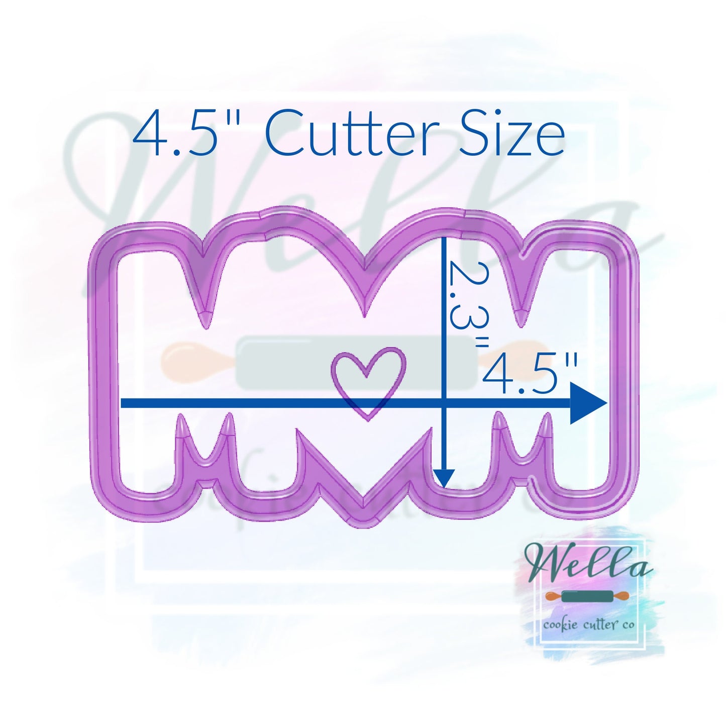 MOM with Heart Cut Out Cookie Cutter, Mom Cookie Cutter, Mother's Day Cookie Cutter