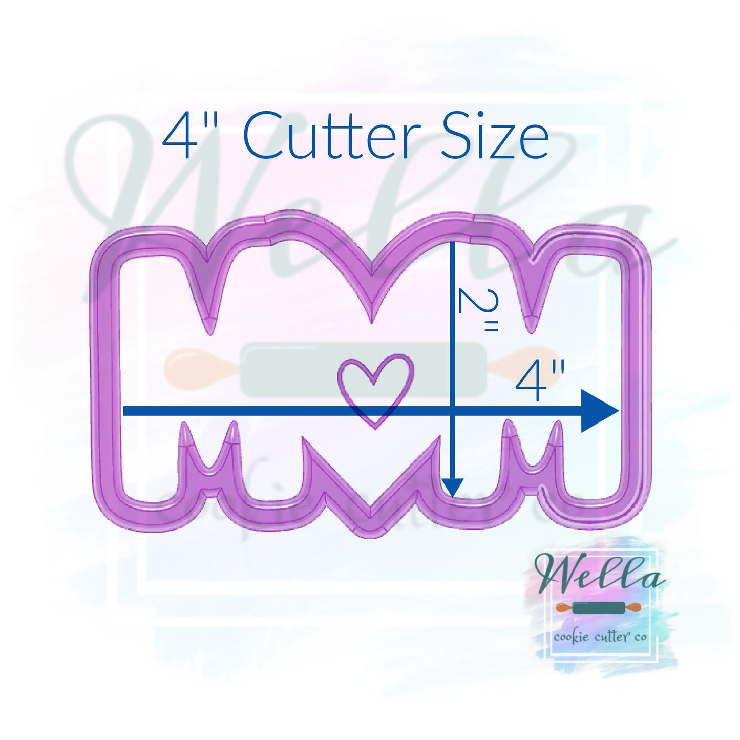 MOM with Heart Cut Out Cookie Cutter, Mom Cookie Cutter, Mother's Day Cookie Cutter