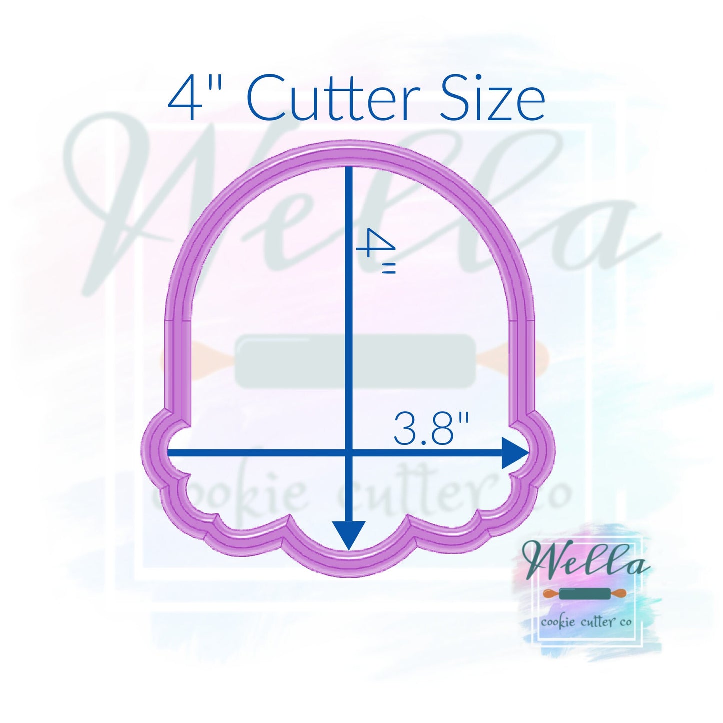 Simple Floral Arch Plaque Cookie Cutter