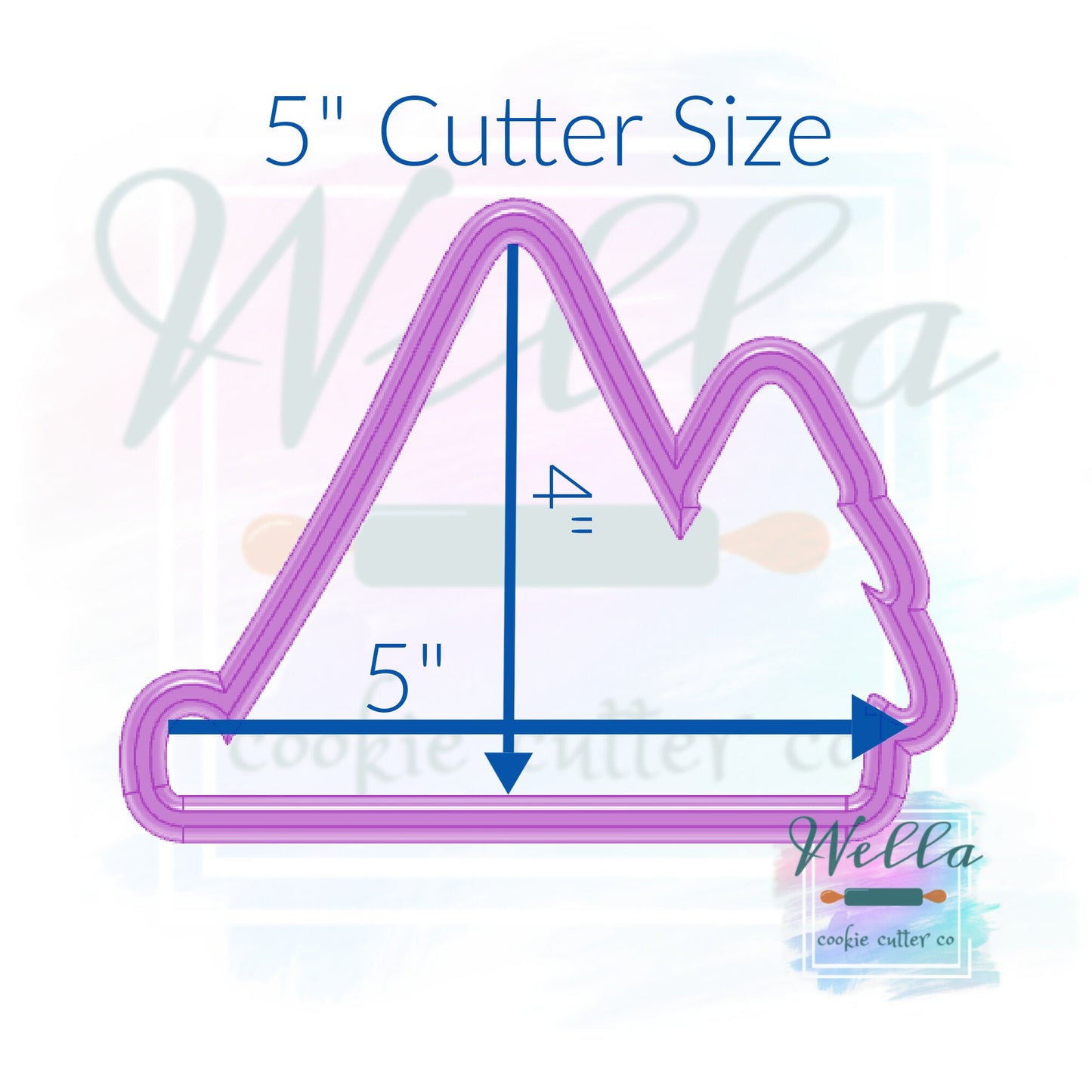 Tent with Tree Cookie Cutter with Optional Stencil, Camping Cookie Cutter