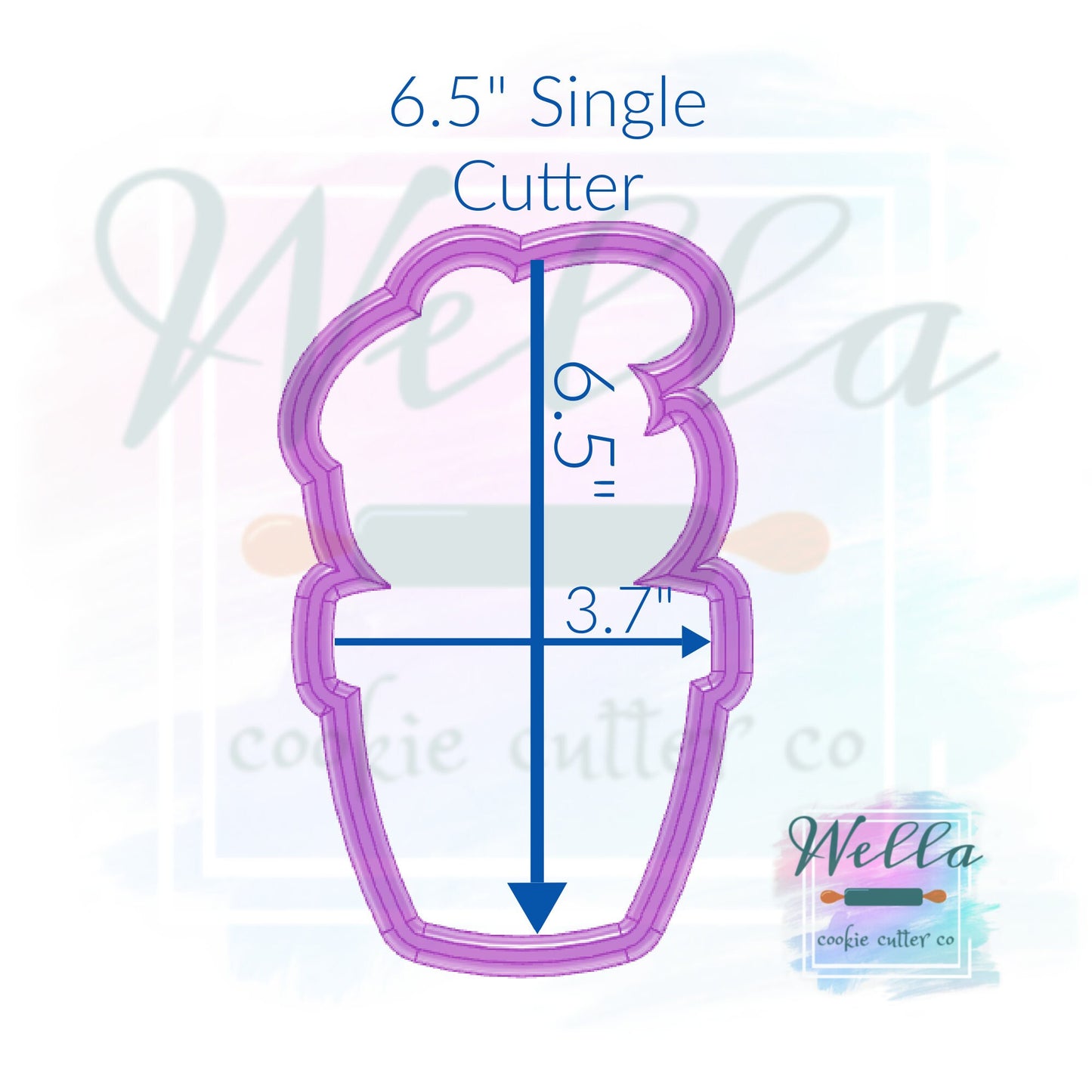 Flower In Pot Cookie Cutter - 2 Piece Set or Single Cookie Cutter, Daisy in Pot Cookie Cutter, Mother's Day Cookie Day