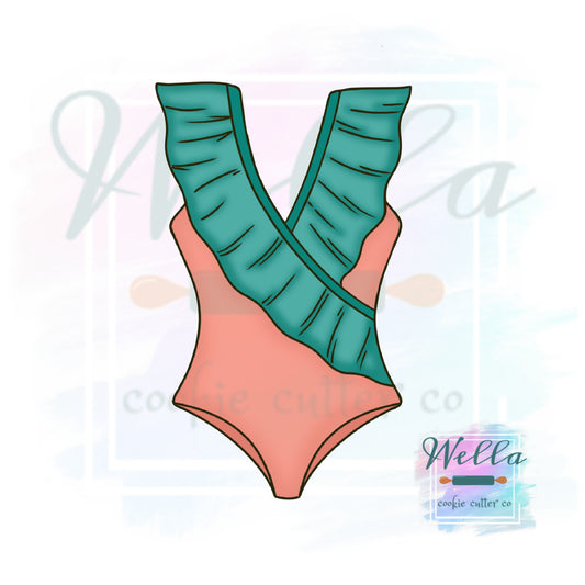 Swimsuit with Ruffled Top #2 Cookie Cutter