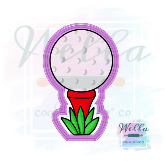 Golf Ball on Tee Cookie Cutter, Golf Cookie Cutter, Father's Day Cookie Cutter