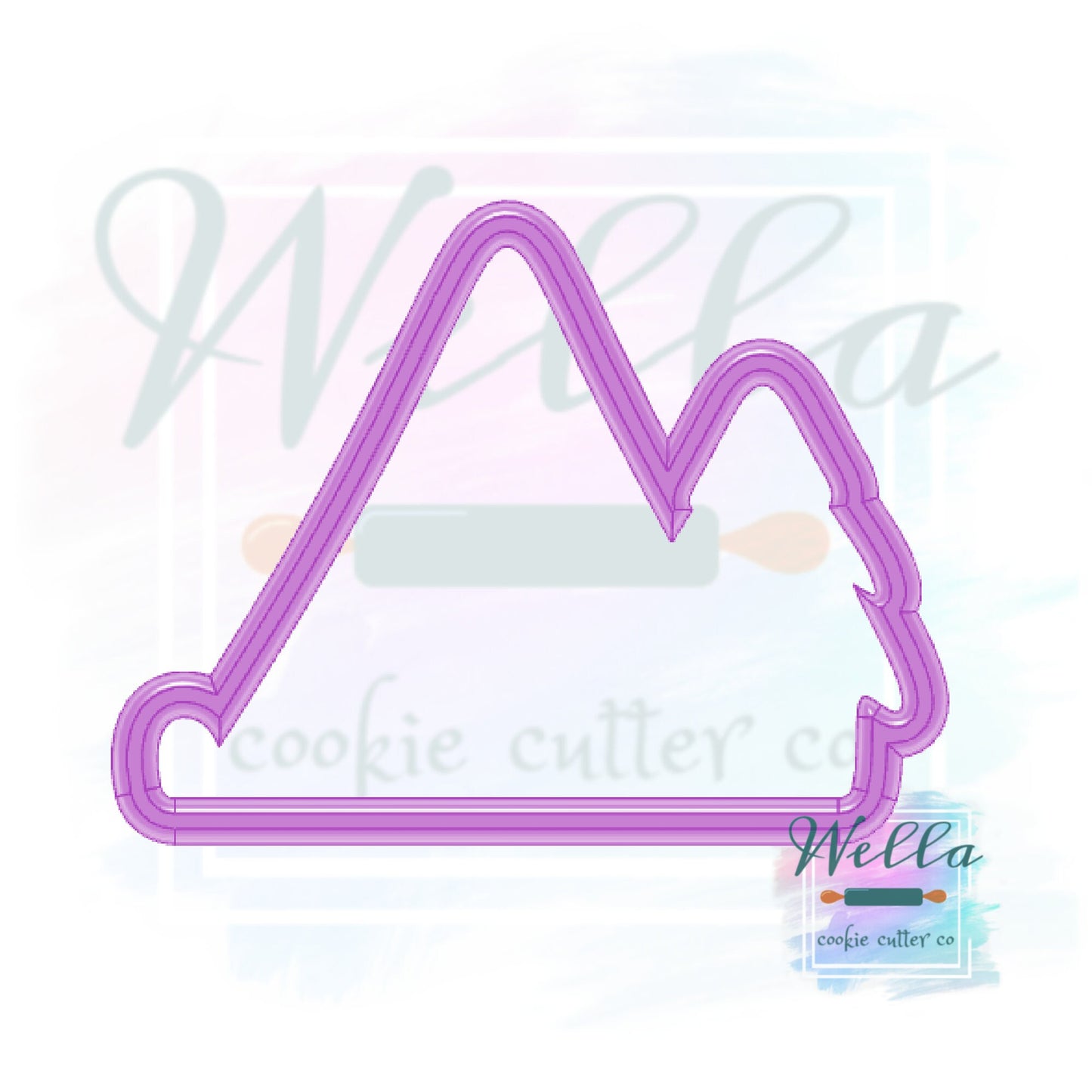 Tent with Tree Cookie Cutter with Optional Stencil, Camping Cookie Cutter