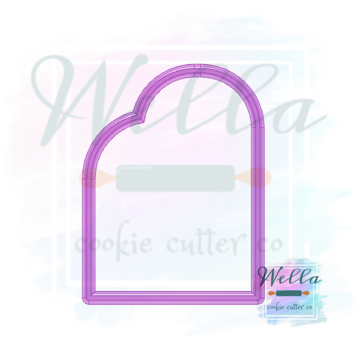 Double Arch Plaque Cookie Cutter, Plaque Cookie Cutter