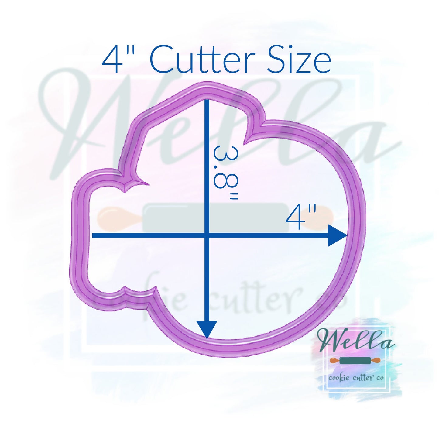 Mrs with Ring Cookie Cutter with Optional Stencil