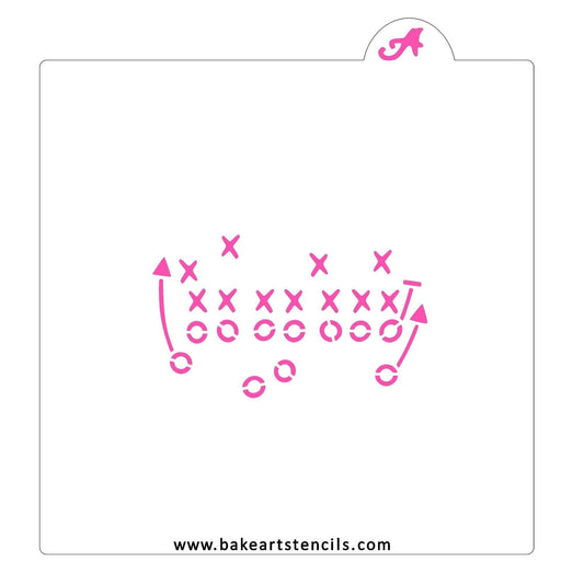 Football Play Cookie Stencil, Football Decorating Stencil