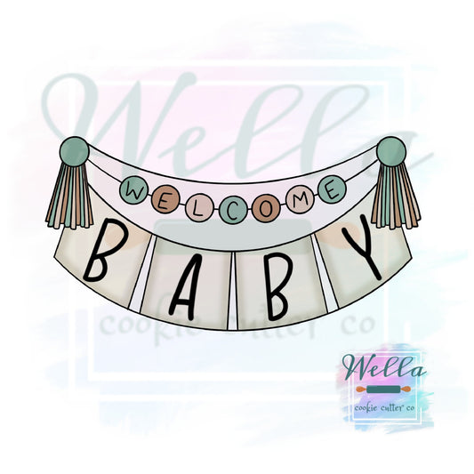 Banner with Tassels Cookie Cutter