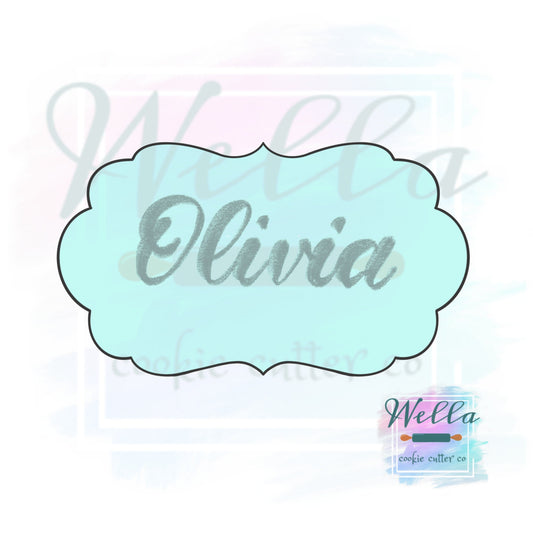 Plaque Olivia Cookie Cutter