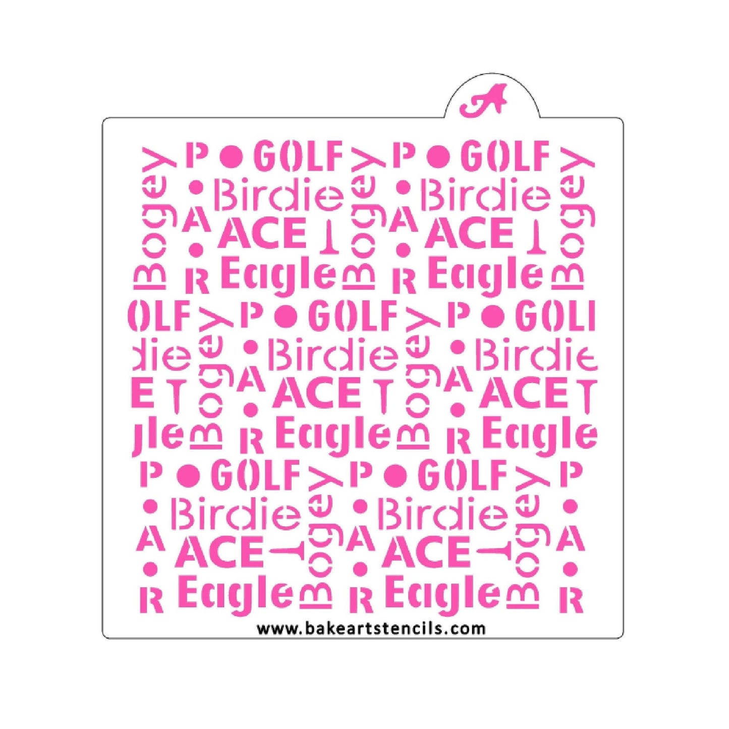 Golf Talk Pattern Cookie Stencil