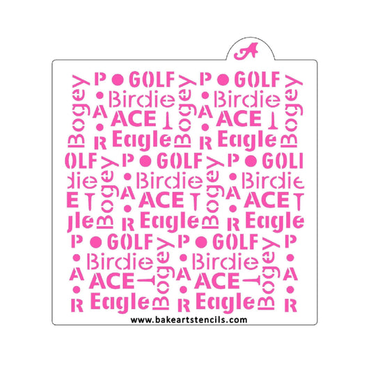 Golf Talk Pattern Cookie Stencil