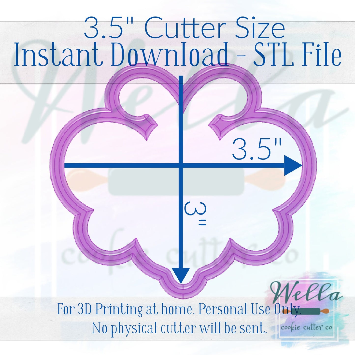 Digital STL File - Chubby Bee Cookie Cutter - 2 Sizes: 3.5" & 4" - PNG File Included