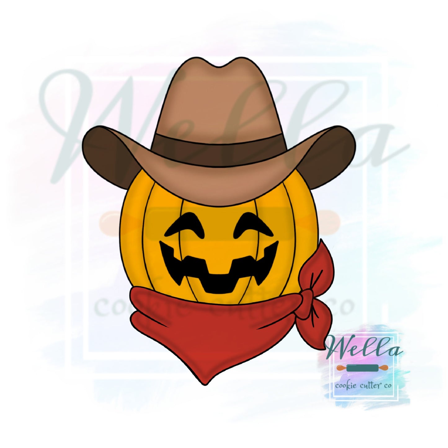 Cowboy Pumpkin with Bandana Cookie Cutter