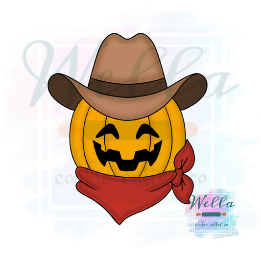 Cowboy Pumpkin with Bandana Cookie Cutter