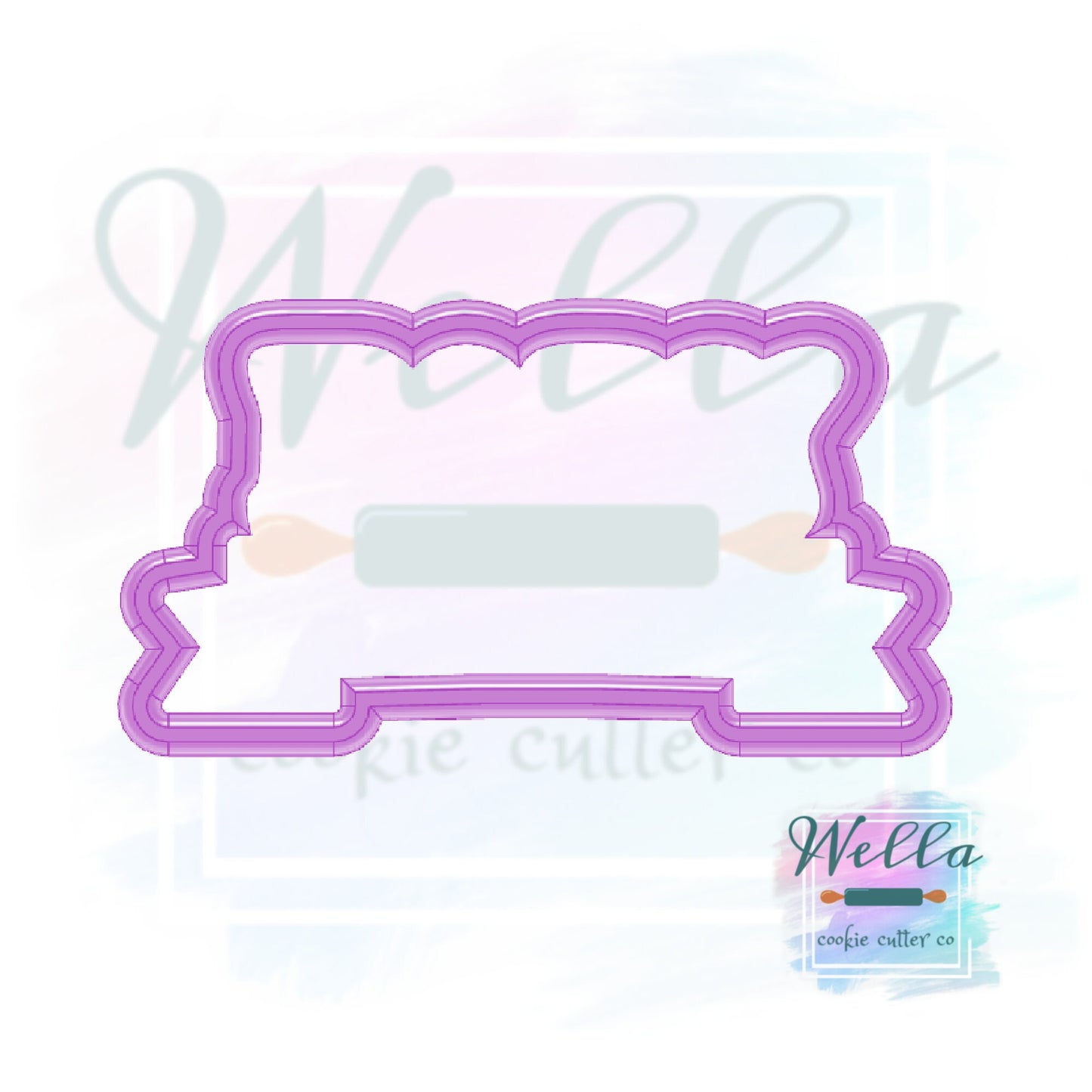 Baby Banner Plaque Cookie Cutter with Optional Stencil