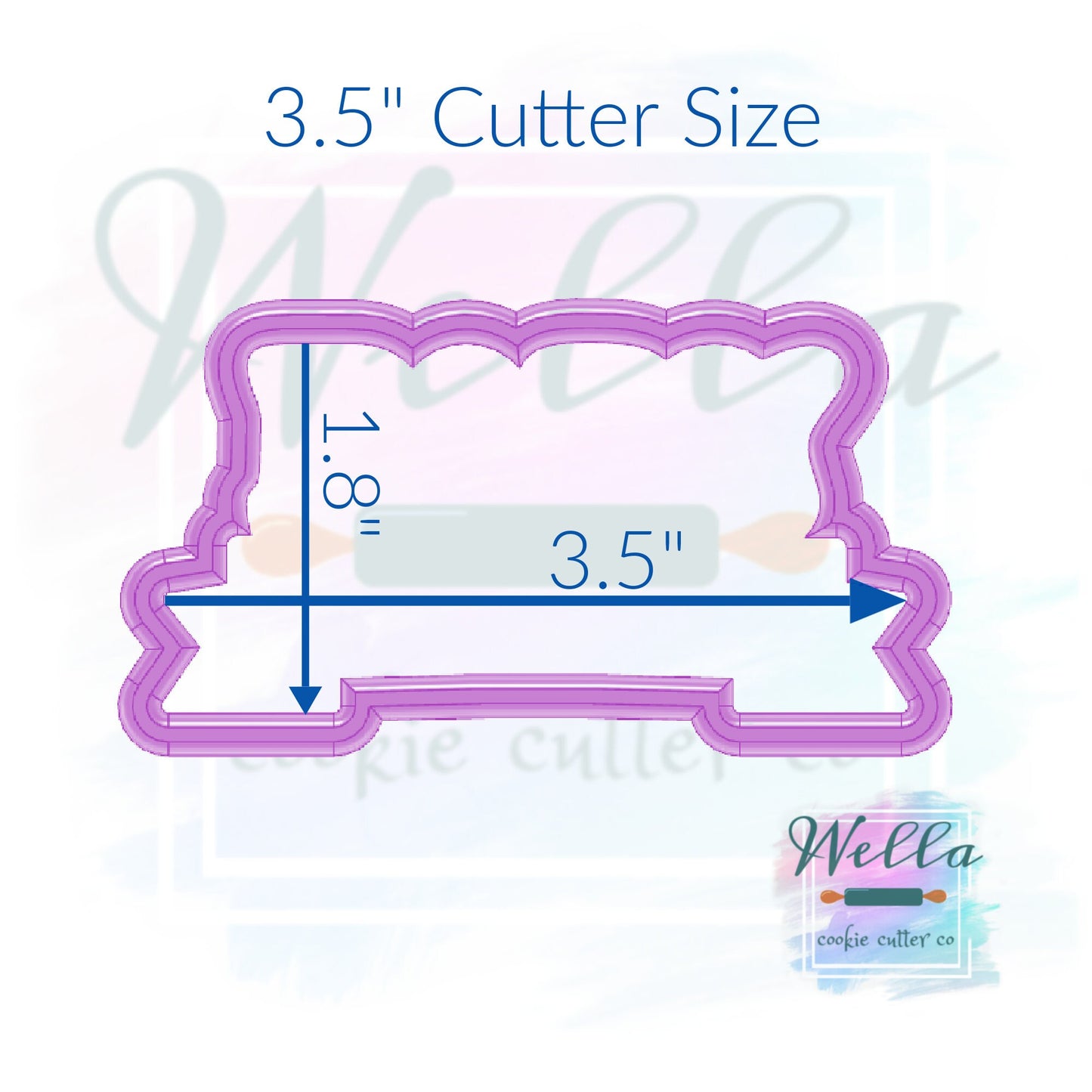 Baby Banner Plaque Cookie Cutter with Optional Stencil