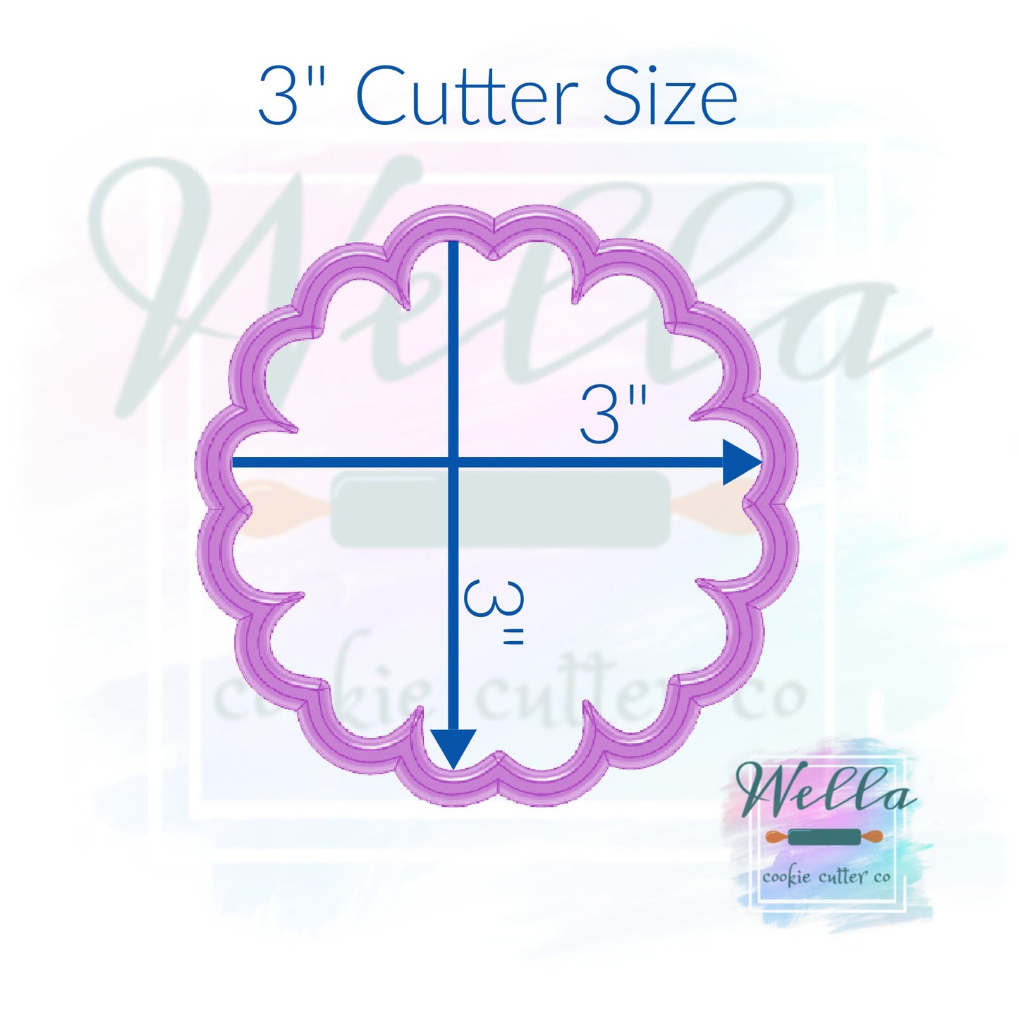 Daisy Flower with Heart Shaped Petals Cookie Cutter