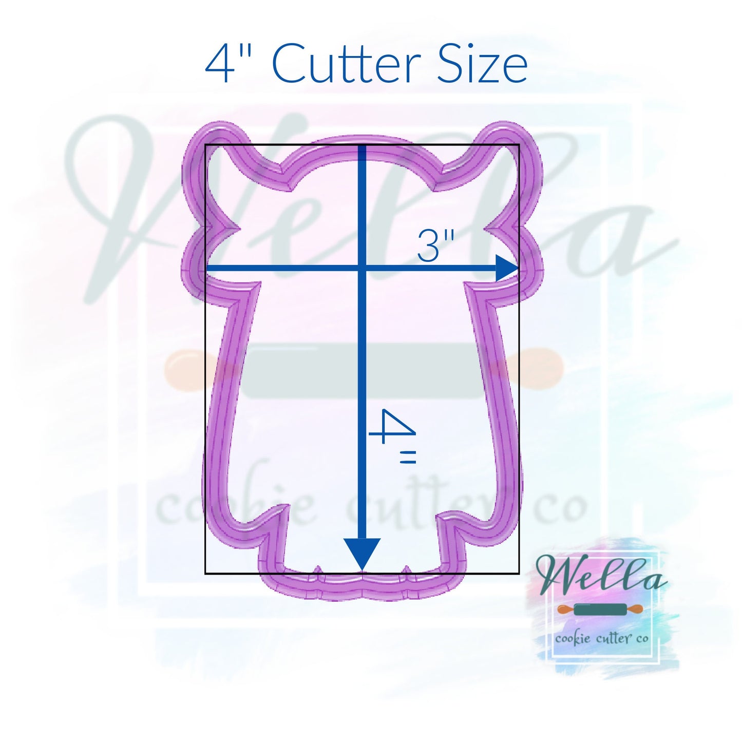Ghost Cow Cookie Cutter with Optional Stencil