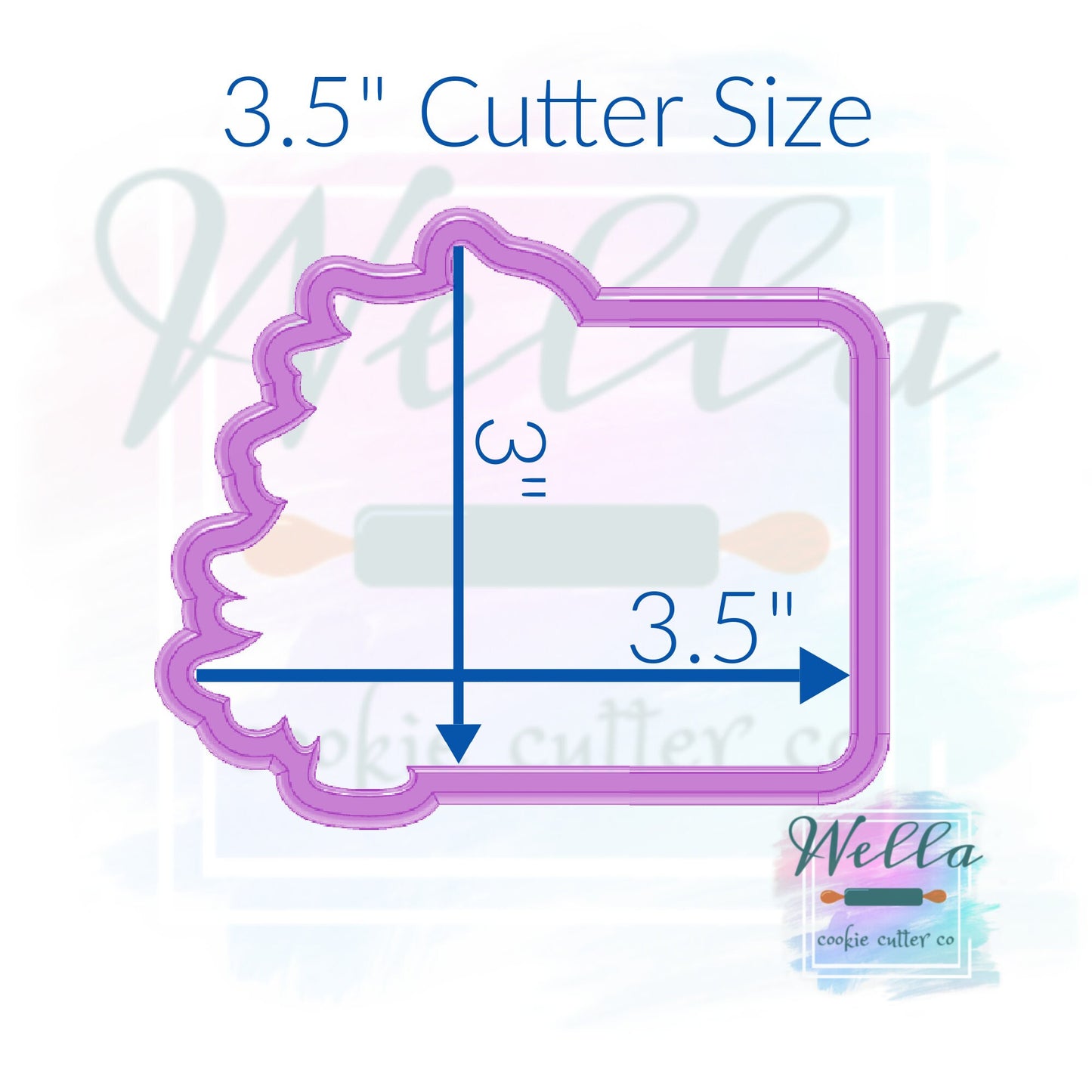 Christmas Tree Name Plaque #2 Cookie Cutter with Optional Stencil
