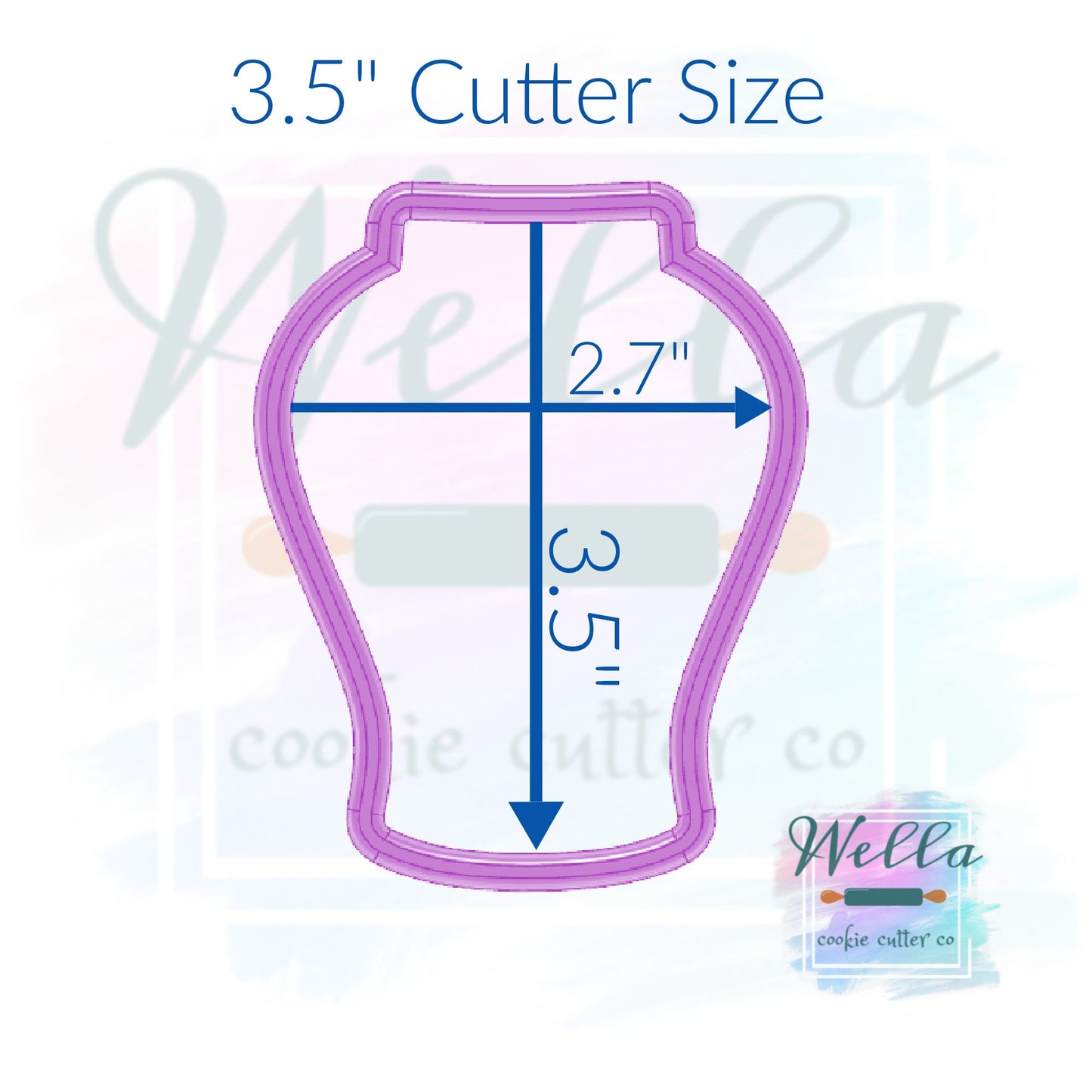 Vintage Ginger Jar #2 Cookie Cutter