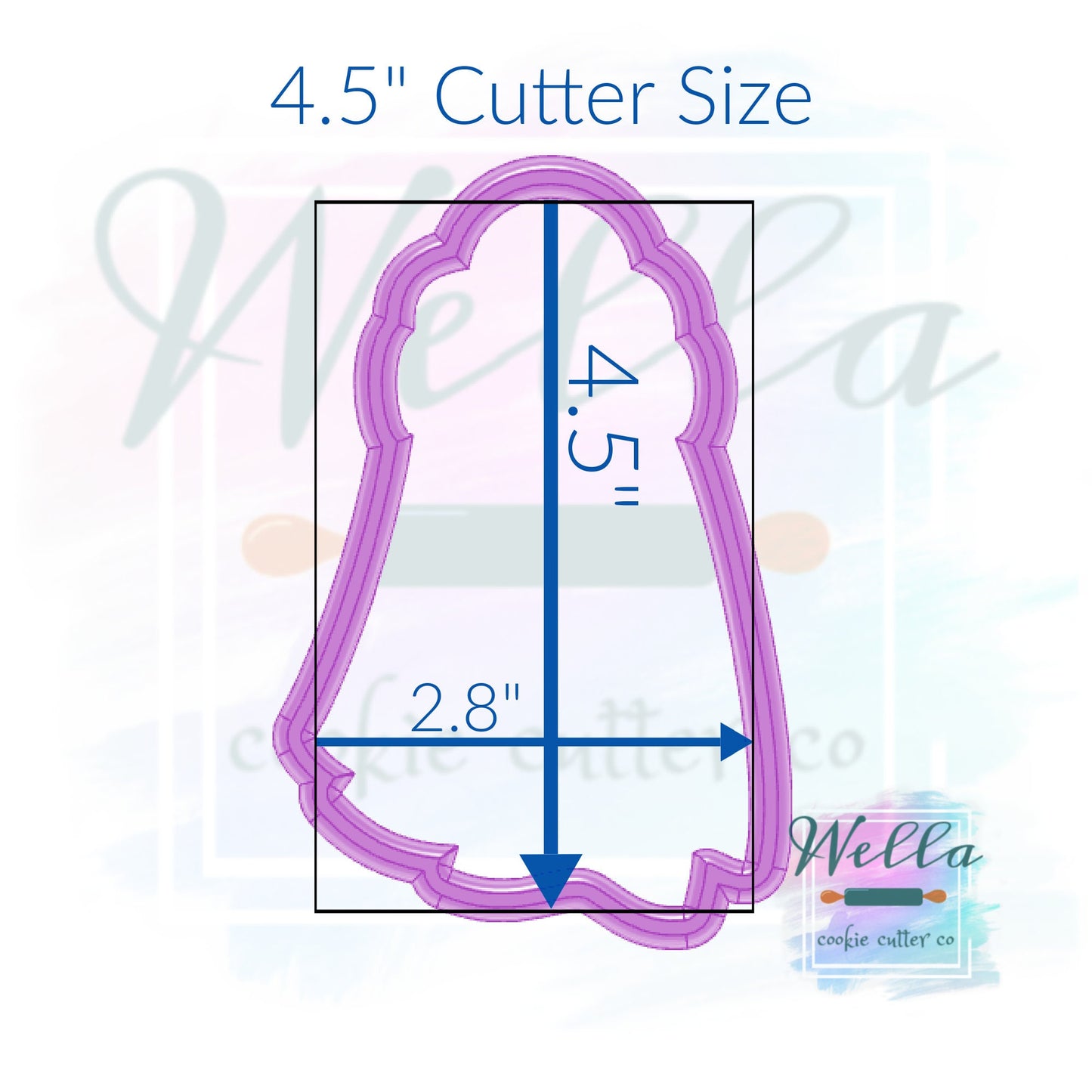 Ghost in Beanie Hat Cookie Cutter with Optional Stencil