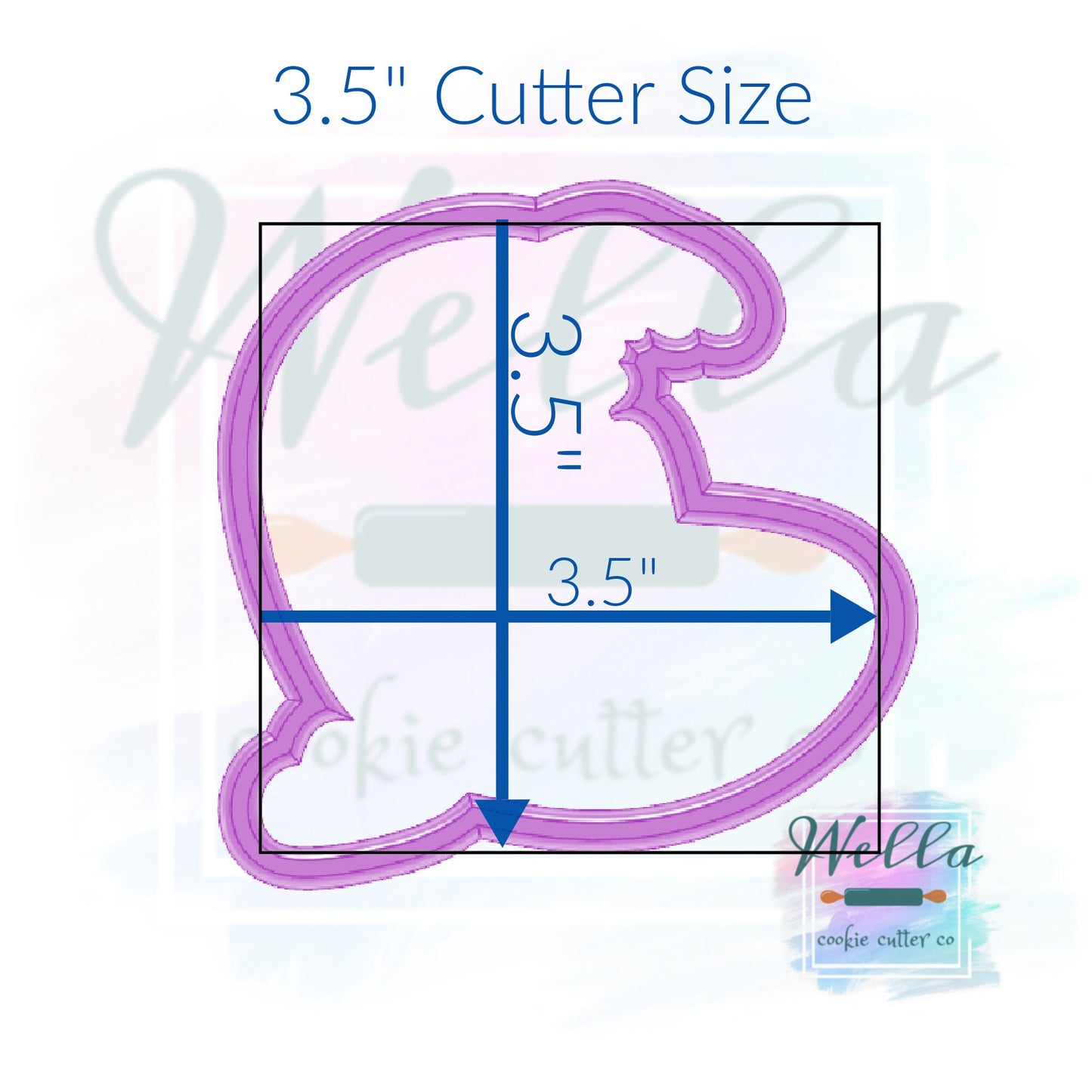 Whale BOHO Cookie Cutter, Cute Whale Cookie Cutter, Whimsical Whale Cutter