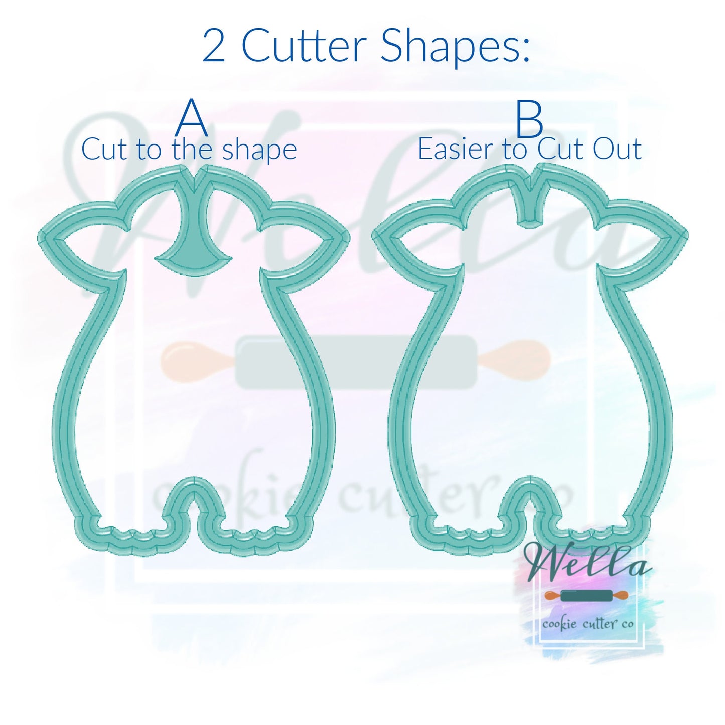 Baby Romper with Ties Cookie Cutter, Romper Cookie Cutter - 2 Shapes to Pick From