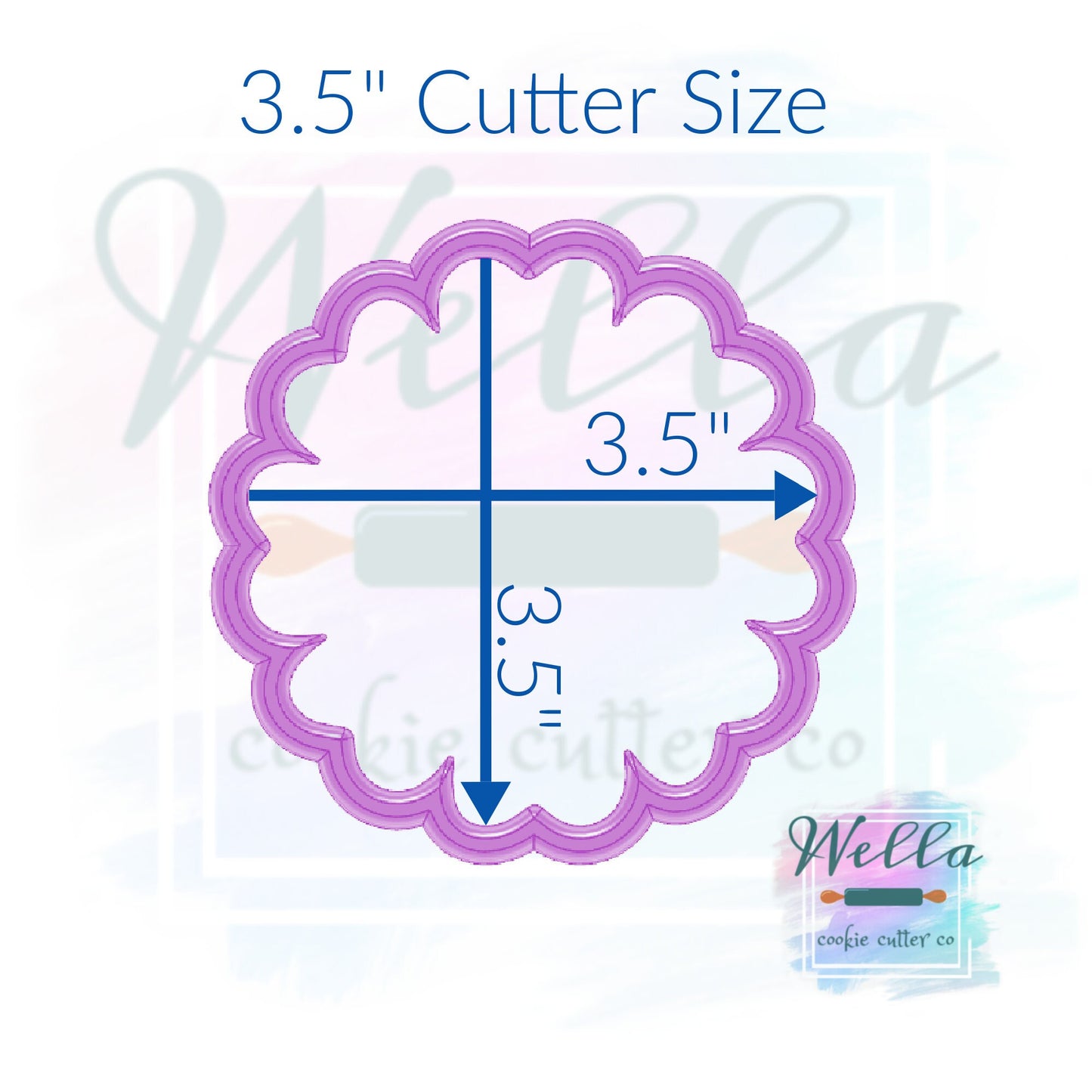 Daisy Flower with Heart Shaped Petals Cookie Cutter