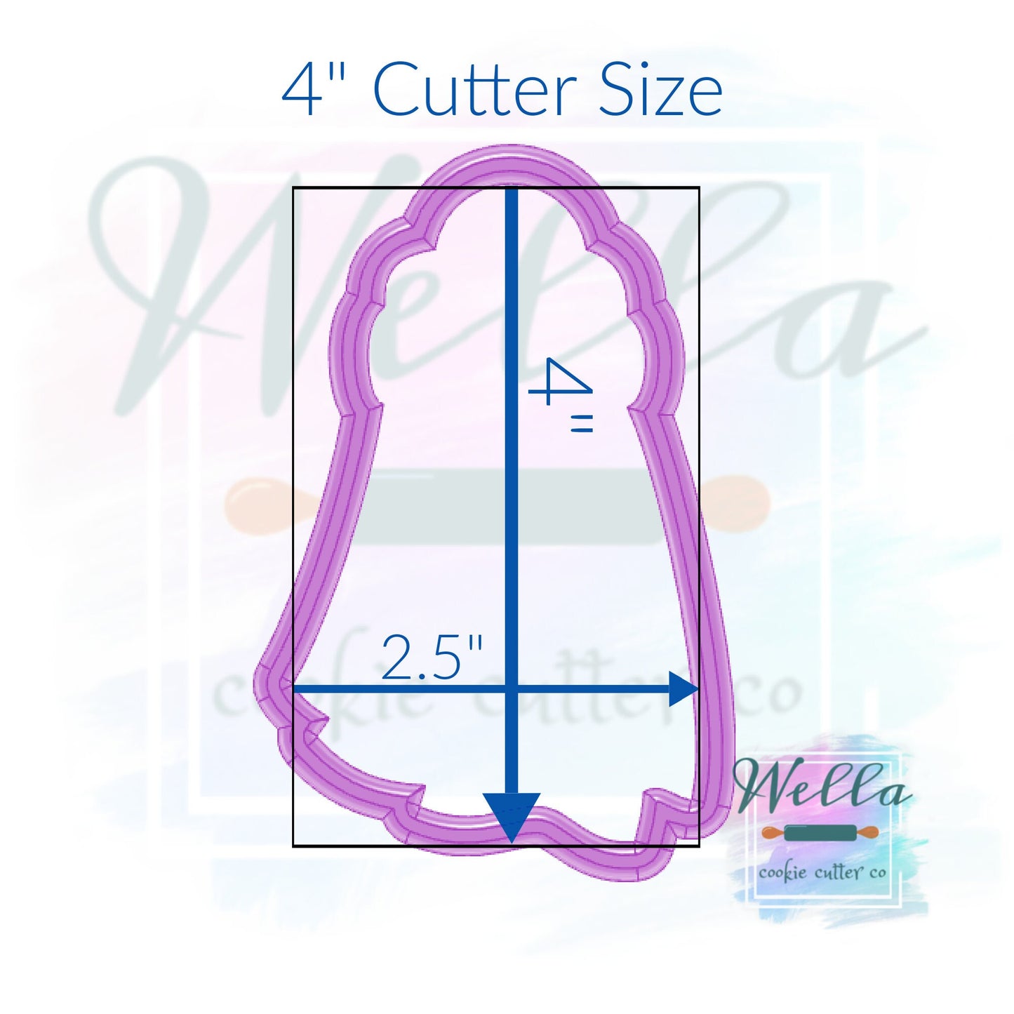 Ghost in Beanie Hat Cookie Cutter with Optional Stencil