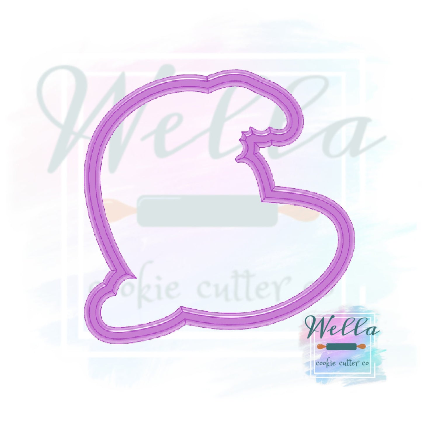 Whale BOHO Cookie Cutter, Cute Whale Cookie Cutter, Whimsical Whale Cutter