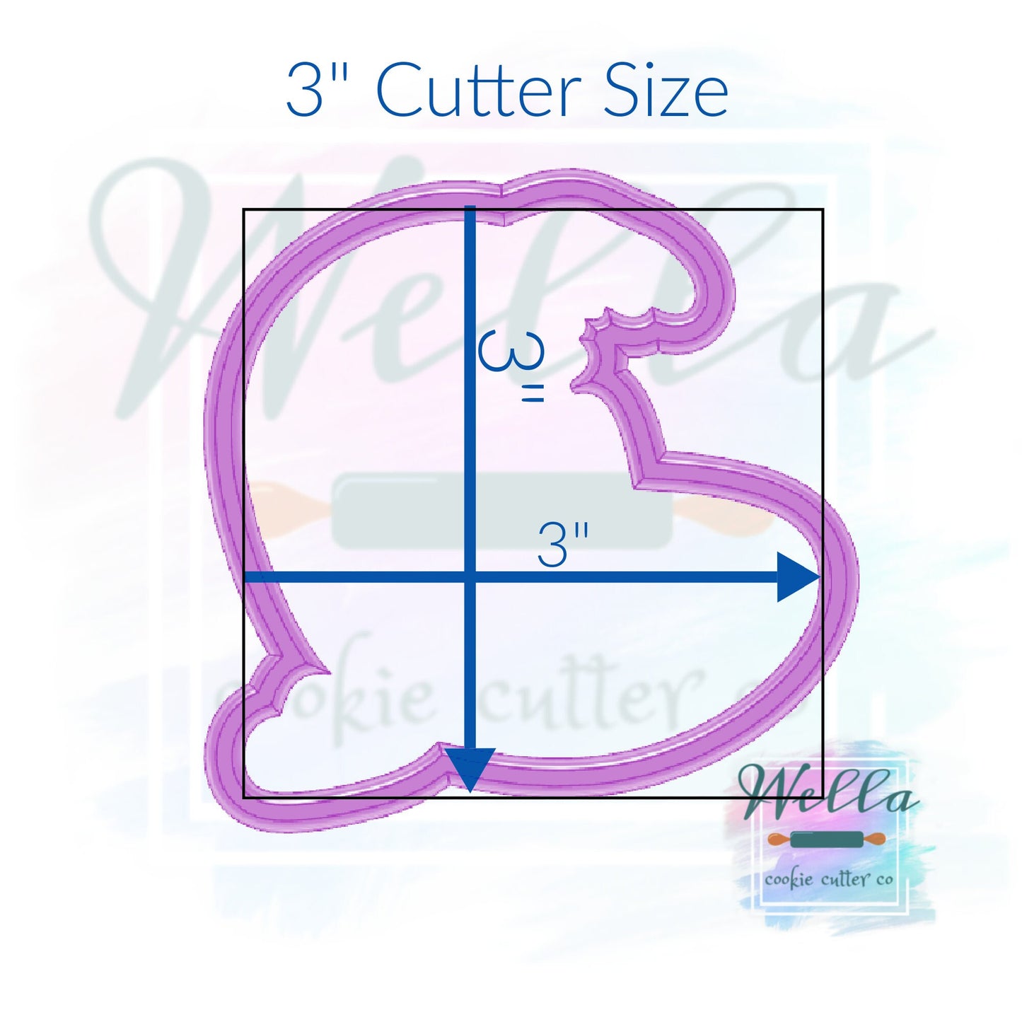 Whale BOHO Cookie Cutter, Cute Whale Cookie Cutter, Whimsical Whale Cutter