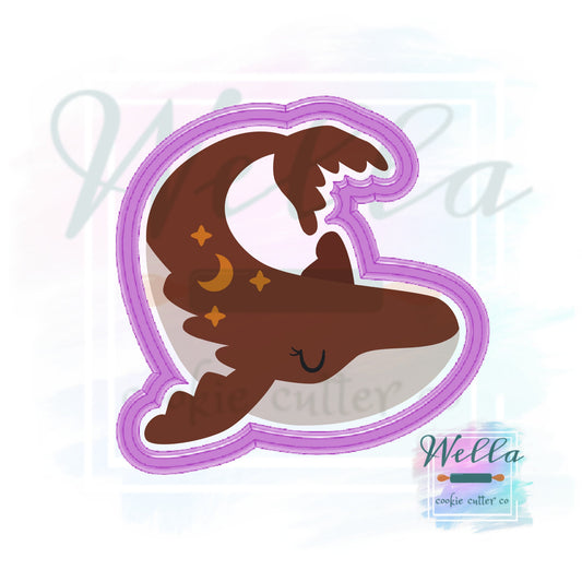 Whale BOHO Cookie Cutter, Cute Whale Cookie Cutter, Whimsical Whale Cutter