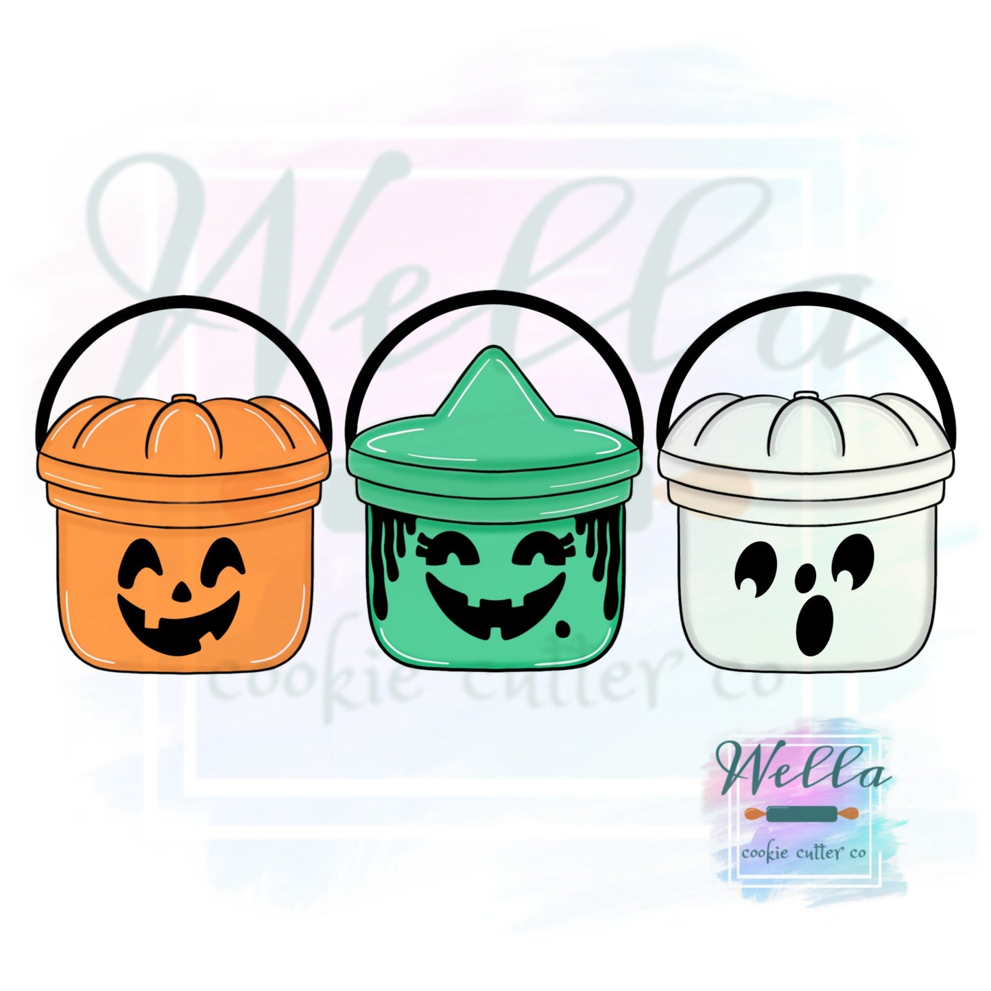 Halloween Trick or Treat Bucket Cookie Cutter