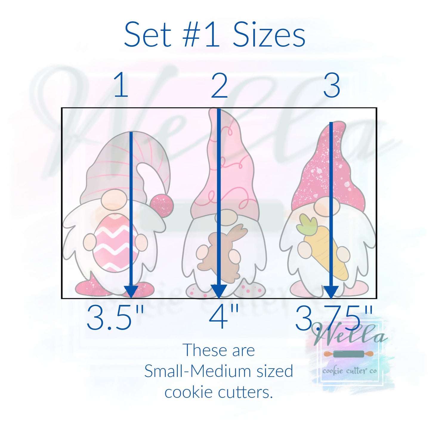 Gnome Set Cookie Cutters, Holiday Gnome Cookie Cutters, Halloween Gnome Cookie Cutters, Christmas Gnomes, Easter Gnomes Cookie Cutters