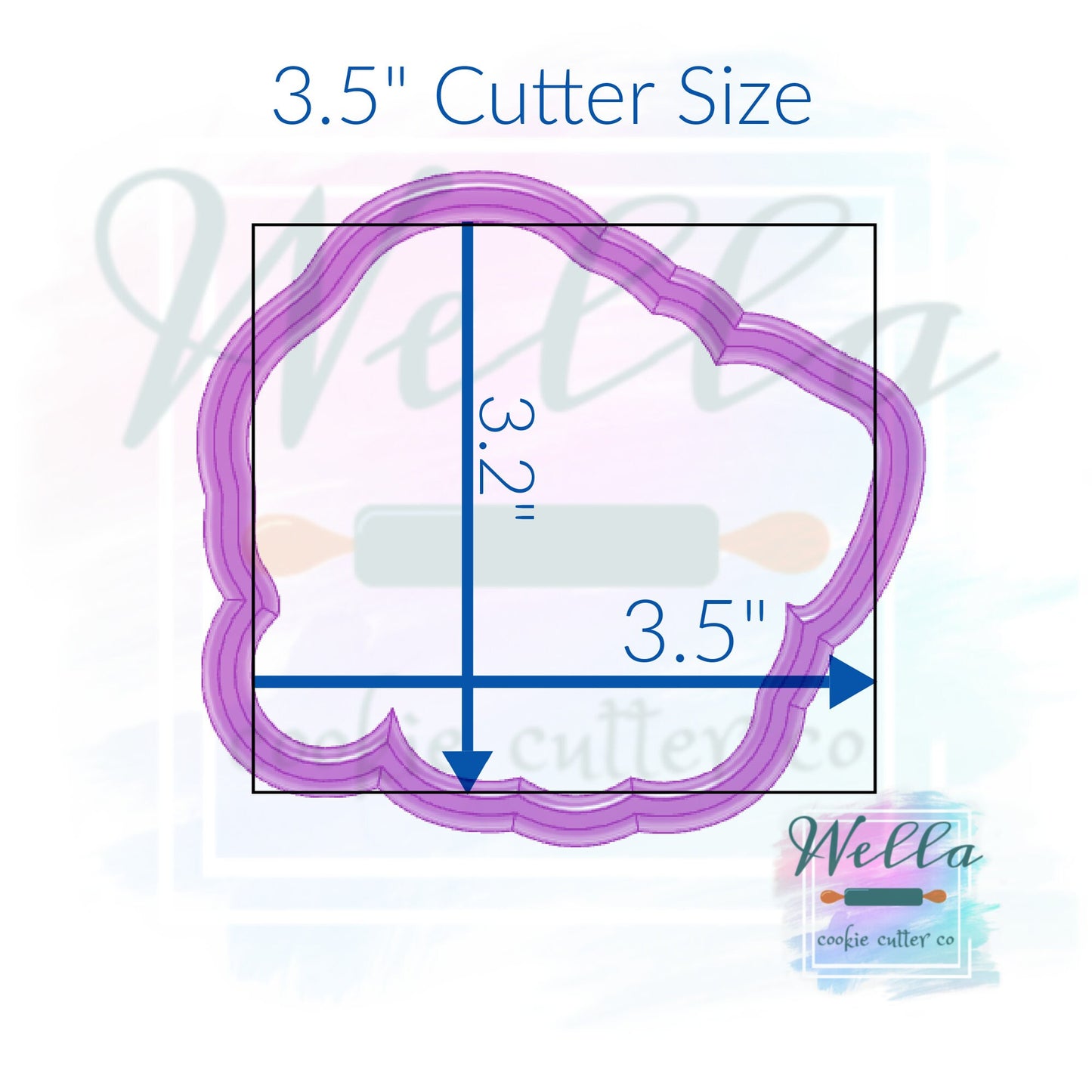Bulldog with Santa Hat Cookie Cutter