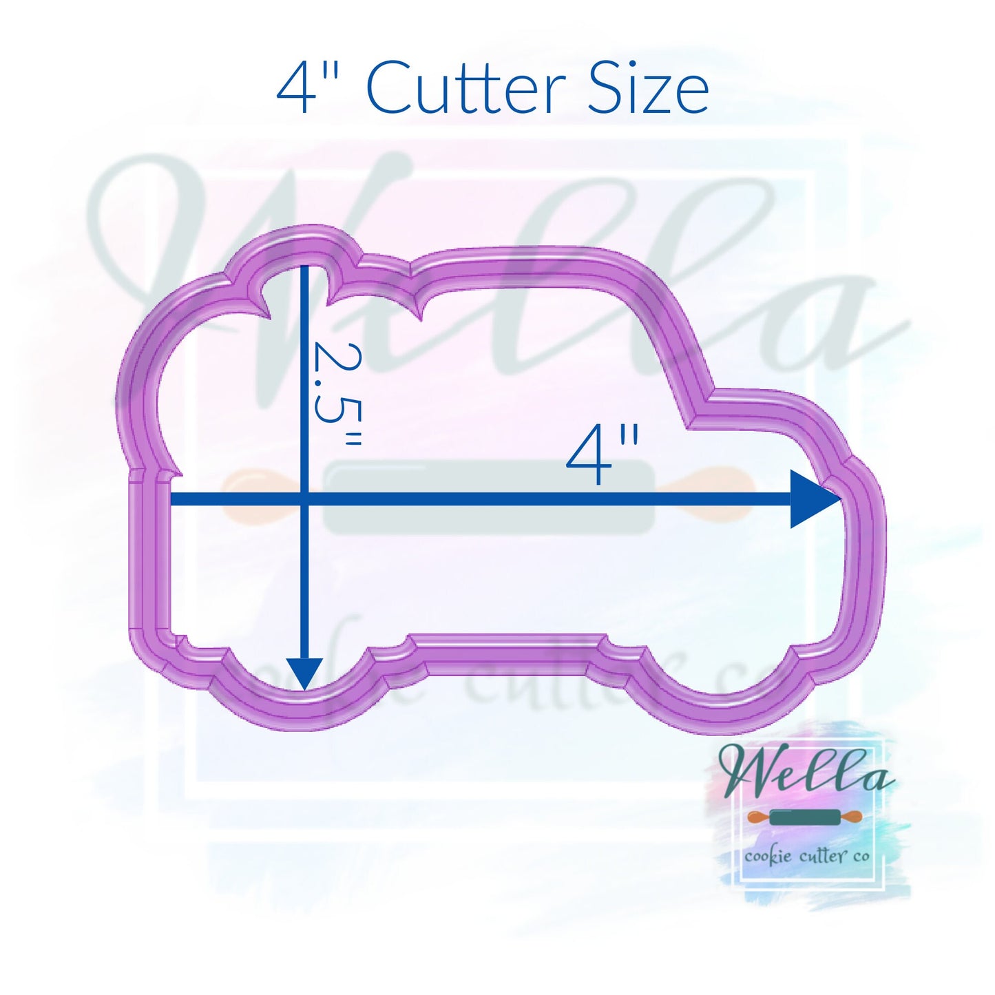 Truck with Single Pumpkin Cookie Cutter with Optional Stencil Guide, Pumpkin Truck Cookie Cutter, Fall Cookie Cutter