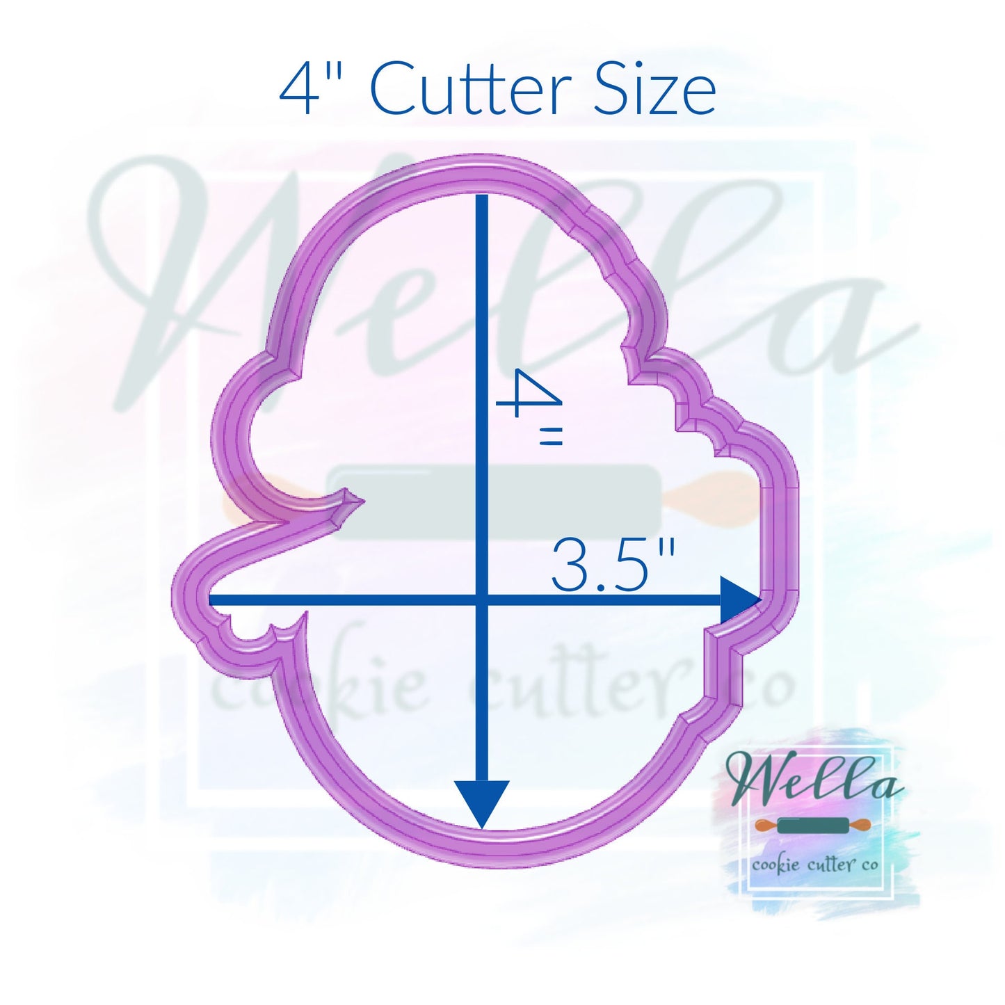 Bougie Snowman Cookie Cutter with Optional Stencil, Snowman with Tumbler Cookie Cutter