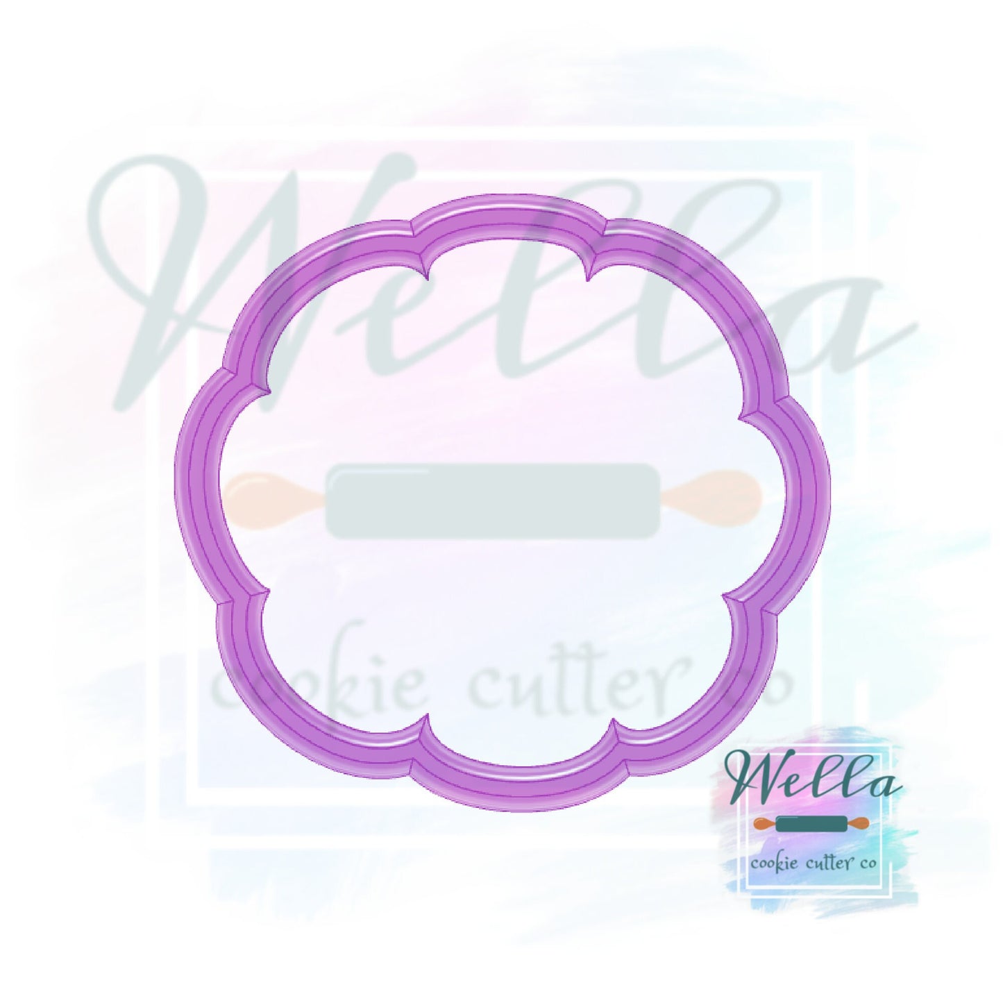 Pumpkin Top View Cookie Cutter with Optional Stencil, Fall Cookie Cutter