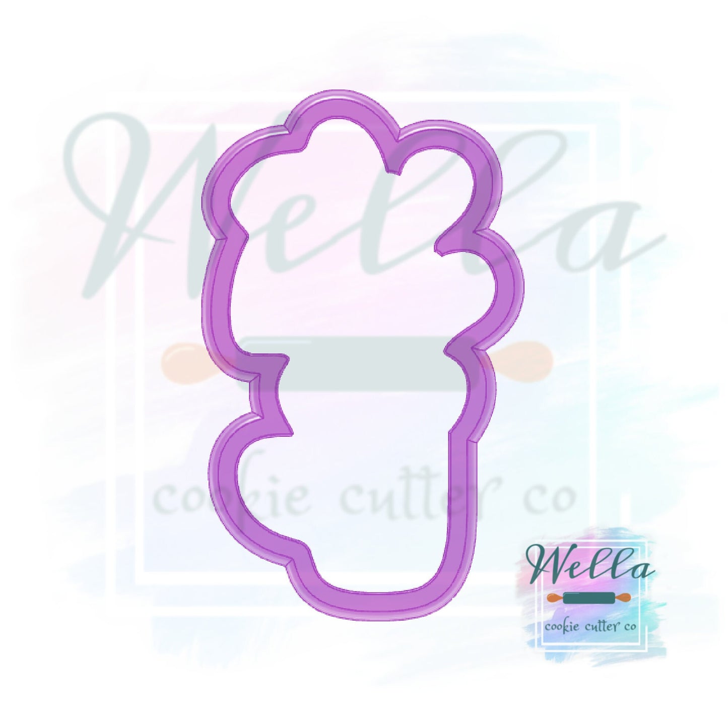 Candy Cane with Greenery Cookie Cutter