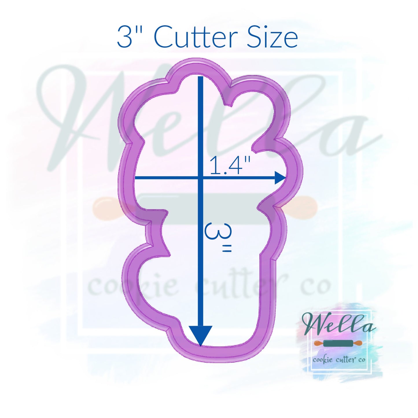 Candy Cane with Greenery Cookie Cutter