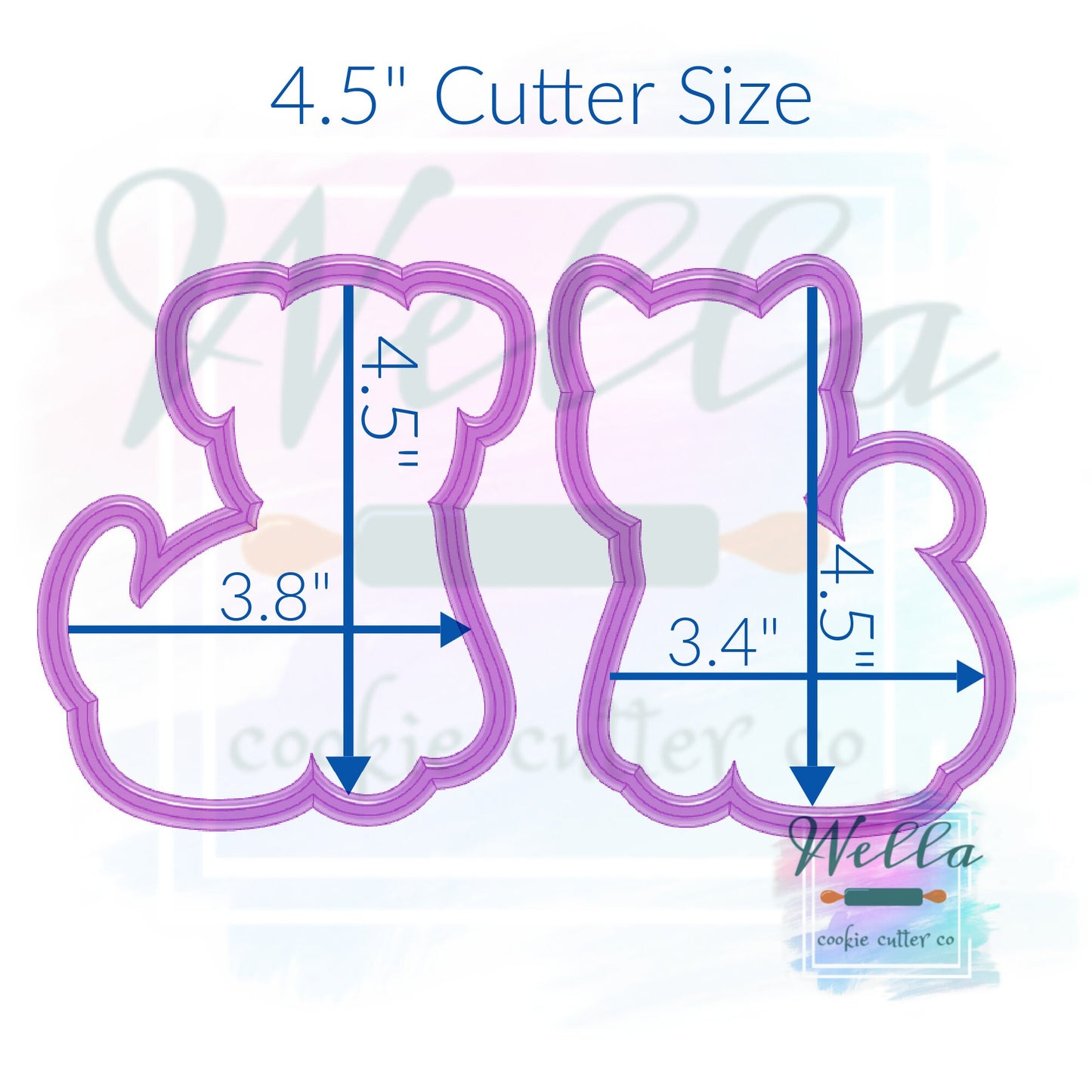 Gingerbread Pet Set Cookie Cutters, Gingerbread Dog and Cat Cookie Cutters
